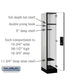 Salsbury 12" Wide Single Tier Designer Wood Locker - 1 Wide - 5 Feet High - 18 Inches Deep - Gray - Silver Electronic Locks - Sweatfully
