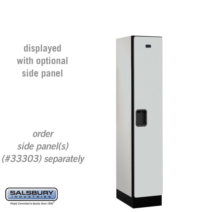 Salsbury 12" Wide Single Tier Designer Wood Locker - 1 Wide - 5 Feet High - 18 Inches Deep - Gray - Hasps - Sweatfully