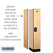Salsbury 12" Wide Single Tier Designer Wood Locker - 1 Wide - 5 Feet High - 18 Inches Deep - Maple - Black Electronic Locks - Sweatfully