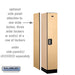 Salsbury 12" Wide Single Tier Designer Wood Locker - 1 Wide - 5 Feet High - 18 Inches Deep - Maple - Silver Electronic Locks - Sweatfully