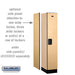 Salsbury 12" Wide Single Tier Designer Wood Locker - 1 Wide - 5 Feet High - 18 Inches Deep - Maple - Hasps - Sweatfully