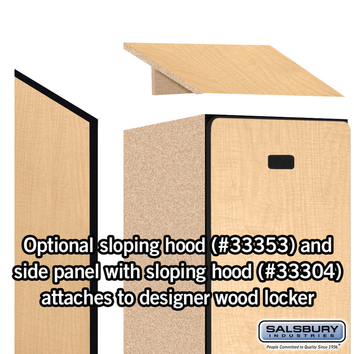Salsbury 12" Wide Single Tier Designer Wood Locker - 1 Wide - 5 Feet High - 18 Inches Deep - Maple - Hasps - Sweatfully