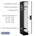 Salsbury 12" Wide Single Tier Designer Wood Locker - 1 Wide - 6 Feet High - 21 Inches Deep - Black - Black Resettable Combination Locks - Sweatfully
