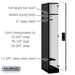 Salsbury 12" Wide Single Tier Designer Wood Locker - 1 Wide - 6 Feet High - 21 Inches Deep - Black - Silver Electronic Locks - Sweatfully