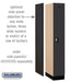 Salsbury 12" Wide Single Tier Designer Wood Locker - 1 Wide - 6 Feet High - 21 Inches Deep - Black - Silver Resettable Combination Locks - Sweatfully