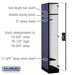 Salsbury 12" Wide Single Tier Designer Wood Locker - 1 Wide - 6 Feet High - 21 Inches Deep - Blue - Silver Resettable Combination Locks - Sweatfully