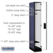 Salsbury 12" Wide Single Tier Designer Wood Locker - 1 Wide - 6 Feet High - 21 Inches Deep - Blue - Hasps - Sweatfully
