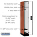 Salsbury 12" Wide Single Tier Designer Wood Locker - 1 Wide - 6 Feet High - 21 Inches Deep - Cherry - Black Resettable Combination Locks - Sweatfully