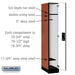 Salsbury 12" Wide Single Tier Designer Wood Locker - 1 Wide - 6 Feet High - 21 Inches Deep - Cherry - Silver Electronic Locks - Sweatfully