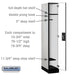 Salsbury 12" Wide Single Tier Designer Wood Locker - 1 Wide - 6 Feet High - 21 Inches Deep - Gray - Silver Resettable Combination Locks - Sweatfully