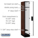 Salsbury 12" Wide Single Tier Designer Wood Locker - 1 Wide - 6 Feet High - 21 Inches Deep - Mahogany - Silver Electronic Locks - Sweatfully