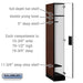 Salsbury 12" Wide Single Tier Designer Wood Locker - 1 Wide - 6 Feet High - 21 Inches Deep - Mahogany - Hasps - Sweatfully