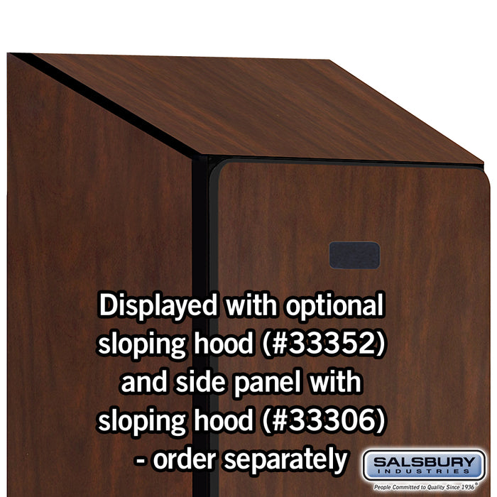 Salsbury 12" Wide Single Tier Designer Wood Locker - 1 Wide - 6 Feet High - 21 Inches Deep - Mahogany - Hasps - Sweatfully