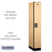 Salsbury 12" Wide Single Tier Designer Wood Locker - 1 Wide - 6 Feet High - 21 Inches Deep - Maple - Silver Electronic Locks - Sweatfully