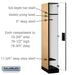 Salsbury 12" Wide Single Tier Designer Wood Locker - 1 Wide - 6 Feet High - 21 Inches Deep - Maple - Hasps - Sweatfully