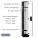 Salsbury 12" Wide Single Tier Designer Wood Locker - 1 Wide - 6 Feet High - 15 Inches Deep - Black - Silver Electronic Locks - Sweatfully