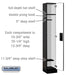 Salsbury 12" Wide Single Tier Designer Wood Locker - 1 Wide - 6 Feet High - 15 Inches Deep - Black - Hasps - Sweatfully