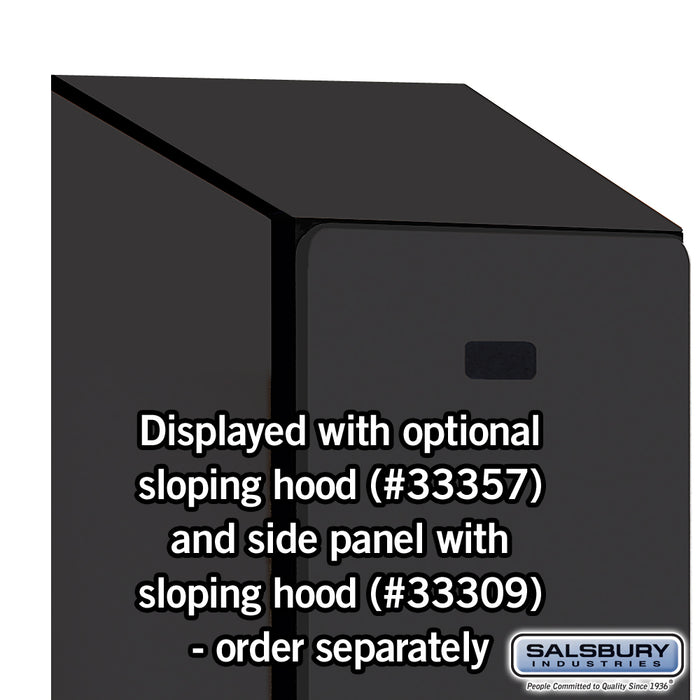 Salsbury 12" Wide Single Tier Designer Wood Locker - 1 Wide - 6 Feet High - 15 Inches Deep - Black - Hasps - Sweatfully