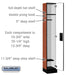 Salsbury 12" Wide Single Tier Designer Wood Locker - 1 Wide - 6 Feet High - 15 Inches Deep - Cherry - Hasps - Sweatfully