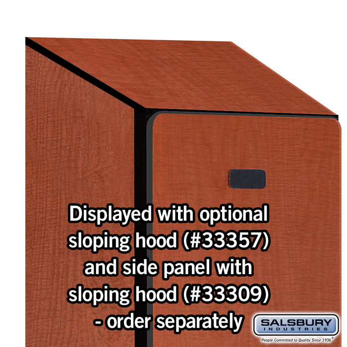 Salsbury 12" Wide Single Tier Designer Wood Locker - 1 Wide - 6 Feet High - 15 Inches Deep - Cherry - Hasps - Sweatfully