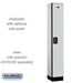 Salsbury 12" Wide Single Tier Designer Wood Locker - 1 Wide - 6 Feet High - 15 Inches Deep - Gray - Black Electronic Locks - Sweatfully