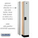 Salsbury 12" Wide Single Tier Designer Wood Locker - 1 Wide - 6 Feet High - 15 Inches Deep - Gray - Hasps - Sweatfully