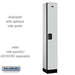Salsbury 12" Wide Single Tier Designer Wood Locker - 1 Wide - 6 Feet High - 15 Inches Deep - Gray - Hasps - Sweatfully