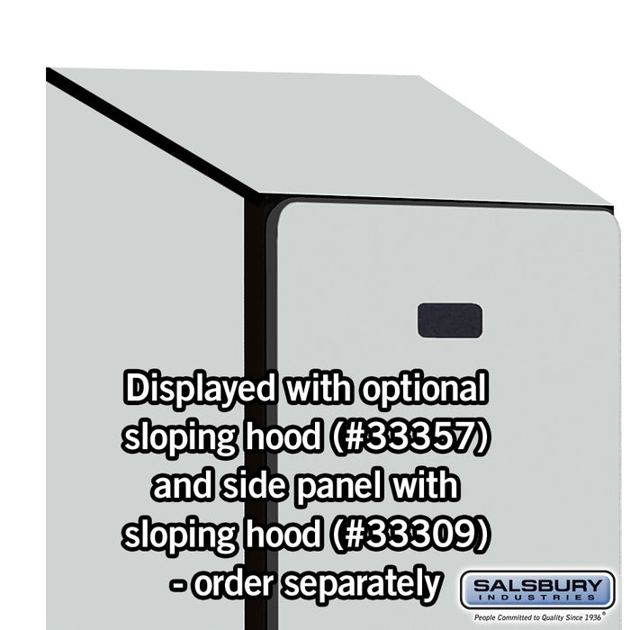 Salsbury 12" Wide Single Tier Designer Wood Locker - 1 Wide - 6 Feet High - 15 Inches Deep - Gray - Hasps - Sweatfully