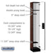 Salsbury 12" Wide Single Tier Designer Wood Locker - 1 Wide - 6 Feet High - 15 Inches Deep - Mahogany - Silver Electronic Locks - Sweatfully