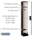 Salsbury 12" Wide Single Tier Designer Wood Locker - 1 Wide - 6 Feet High - 15 Inches Deep - Mahogany - Silver Resettable Combination Locks - Sweatfully
