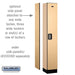 Salsbury 12" Wide Single Tier Designer Wood Locker - 1 Wide - 6 Feet High - 15 Inches Deep - Maple - Silver Electronic Locks - Sweatfully