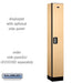 Salsbury 12" Wide Single Tier Designer Wood Locker - 1 Wide - 6 Feet High - 15 Inches Deep - Maple - Silver Electronic Locks - Sweatfully