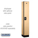 Salsbury 12" Wide Single Tier Designer Wood Locker - 1 Wide - 6 Feet High - 15 Inches Deep - Maple - Silver Resettable Combination Locks - Sweatfully