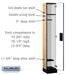 Salsbury 12" Wide Single Tier Designer Wood Locker - 1 Wide - 6 Feet High - 15 Inches Deep - Maple - Hasps - Sweatfully