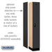 Salsbury 12" Wide Single Tier Designer Wood Locker - 1 Wide - 6 Feet High - 18 Inches Deep - Black - Black Resettable Combination Locks - Sweatfully