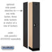Salsbury 12" Wide Single Tier Designer Wood Locker - 1 Wide - 6 Feet High - 18 Inches Deep - Black - Silver Resettable Combination Locks - Sweatfully