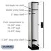Salsbury 12" Wide Single Tier Designer Wood Locker - 1 Wide - 6 Feet High - 18 Inches Deep - Gray - Black Electronic Locks - Sweatfully