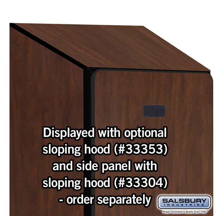 Salsbury 12" Wide Single Tier Designer Wood Locker - 1 Wide - 6 Feet High - 18 Inches Deep - Mahogany - Hasps - Sweatfully