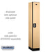 Salsbury 12" Wide Single Tier Designer Wood Locker - 1 Wide - 6 Feet High - 18 Inches Deep - Maple - Silver Electronic Locks - Sweatfully