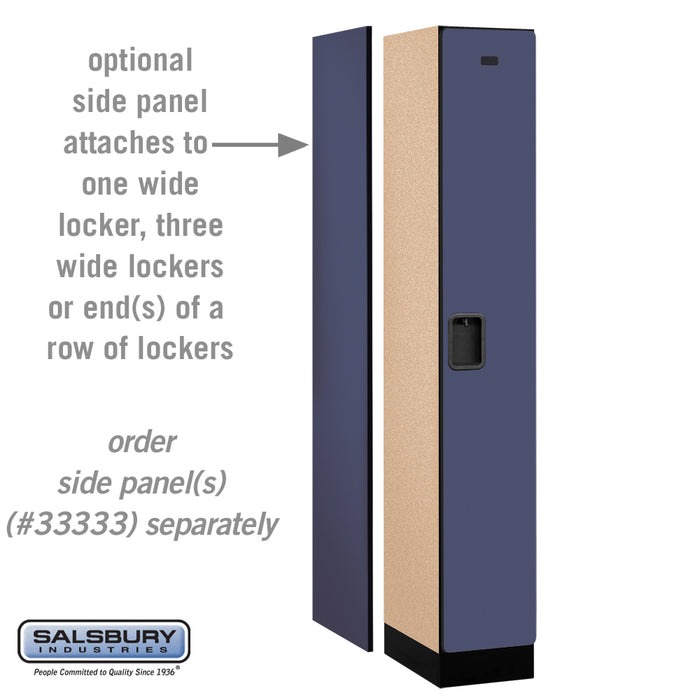 Salsbury 12" Wide Single Tier Designer Wood Locker - 1 Wide - 6 Feet High - 18 Inches Deep - Blue - Hasps - Sweatfully