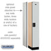 Salsbury 12" Wide Single Tier Designer Wood Locker - 1 Wide - 6 Feet High - 18 Inches Deep - Gray - Hasps - Sweatfully
