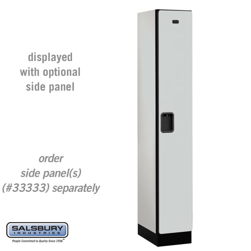 Salsbury 12" Wide Single Tier Designer Wood Locker - 1 Wide - 6 Feet High - 18 Inches Deep - Gray - Hasps - Sweatfully