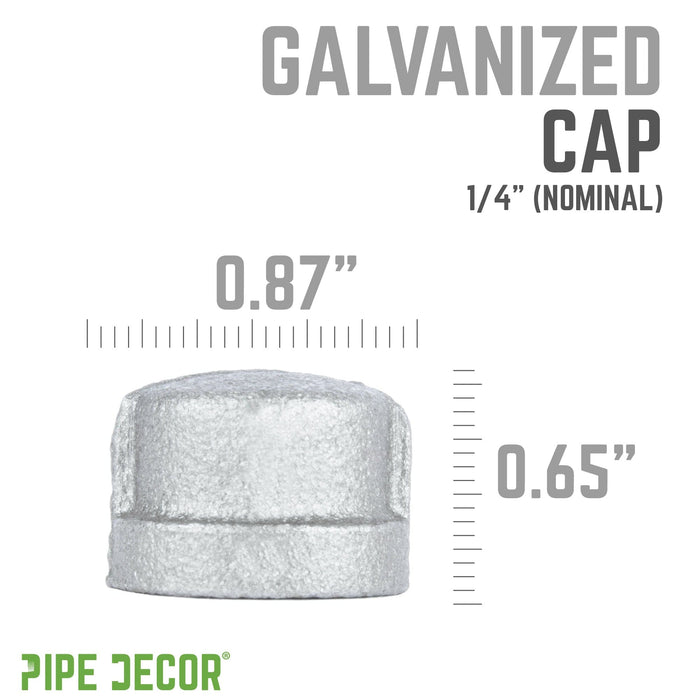 1 1/4 in. Galvanized Iron Cap - Sweatfully