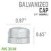 1 1/4 in. Galvanized Iron Cap - Sweatfully