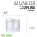 1 in. Galvanized Iron Coupling - Sweatfully