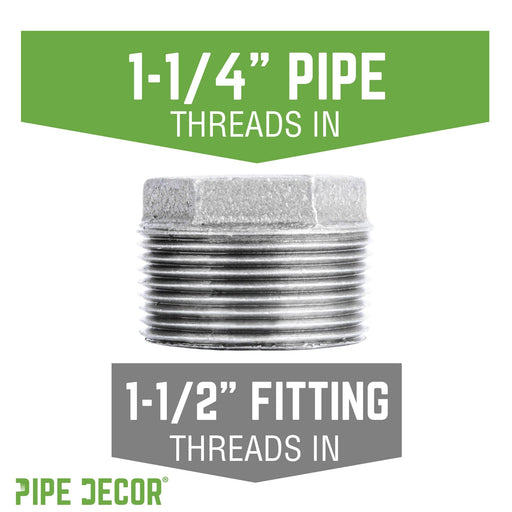 1 1/2 in. x 1 1/4 in. Galvanized Iron Bushing - Sweatfully