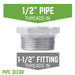 1 1/2 in. x 1/2 in. Galvanized Iron Bushing - Sweatfully