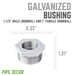 1 1/2 in. x 1 in. Galvanized Iron Bushing - Sweatfully