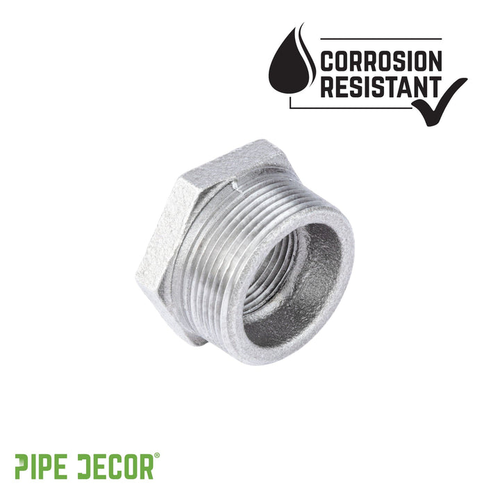 1 1/2 in. x  3/4 in. Galvanized Iron Bushing - Sweatfully