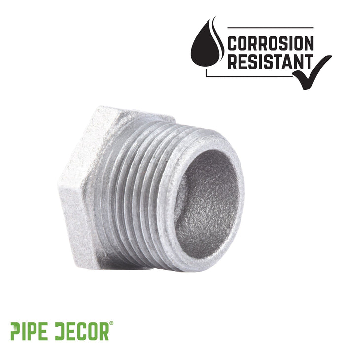 1 in. x 1/2 in. Galvanized Iron Bushing - Sweatfully